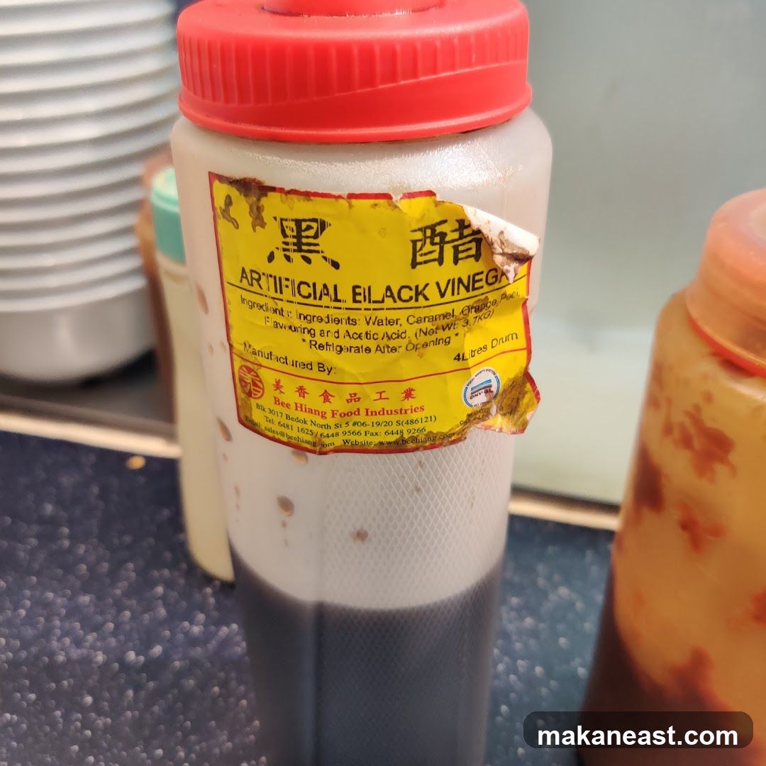 Artificial Black Vinegar Bottle