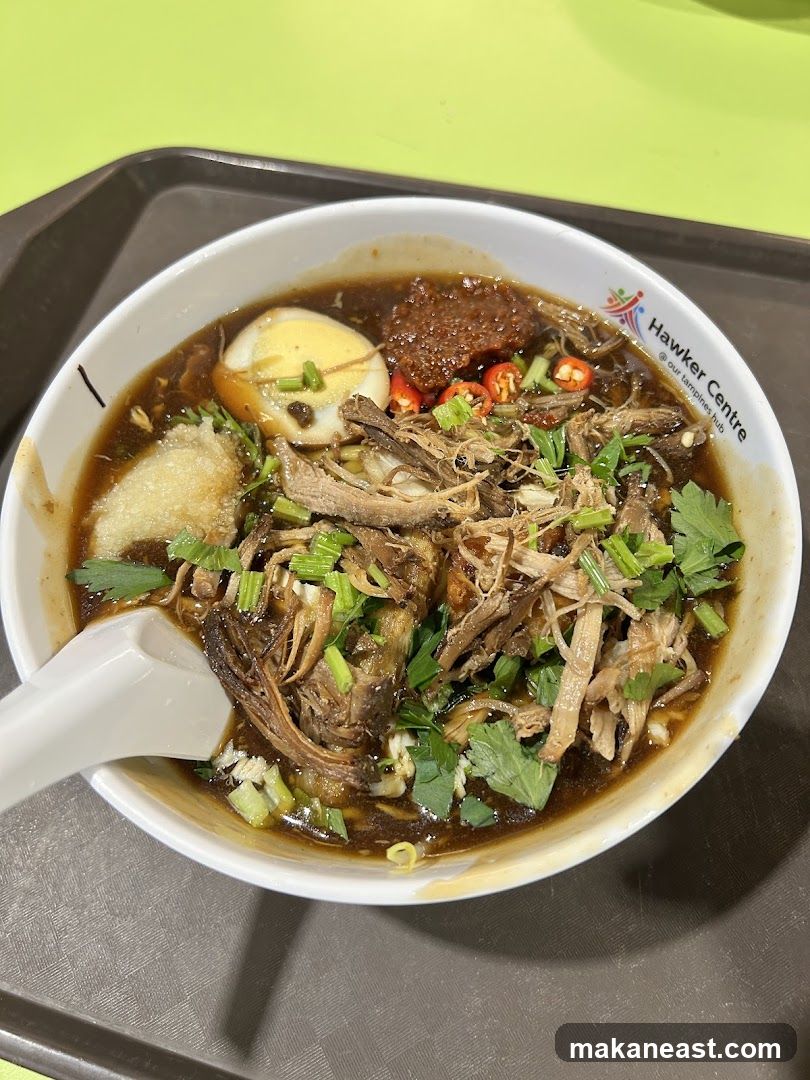 Noodle Soup with Shredded Meat and Egg