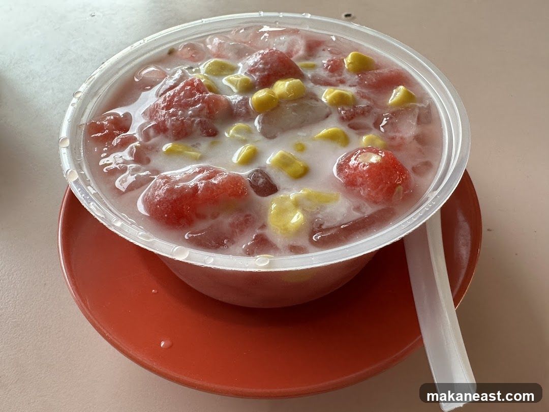 Dessert with Fruit and Corn