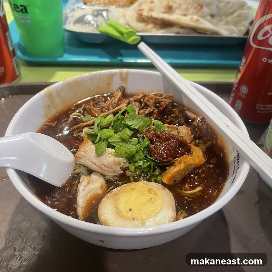Bowl of Noodles with Egg and Meat