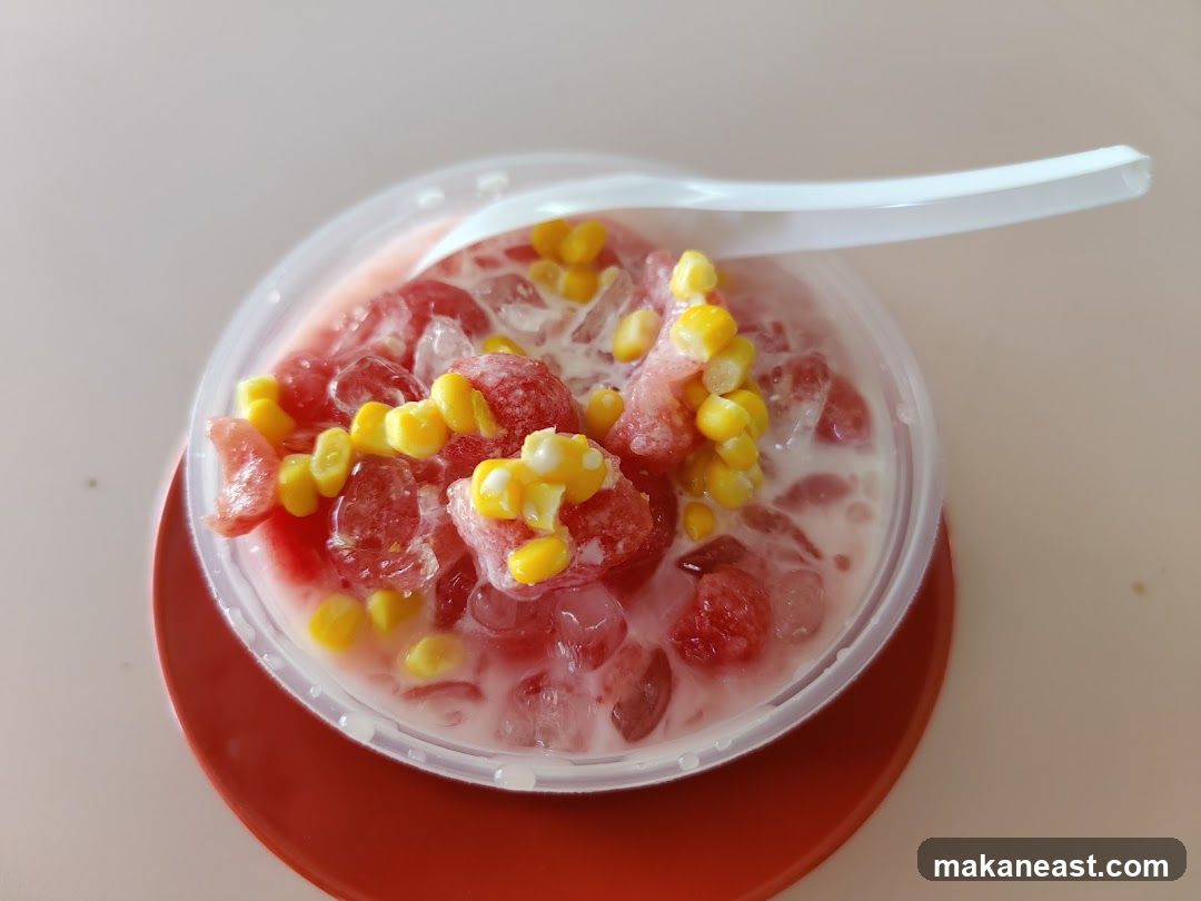 Dessert with Watermelon and Corn
