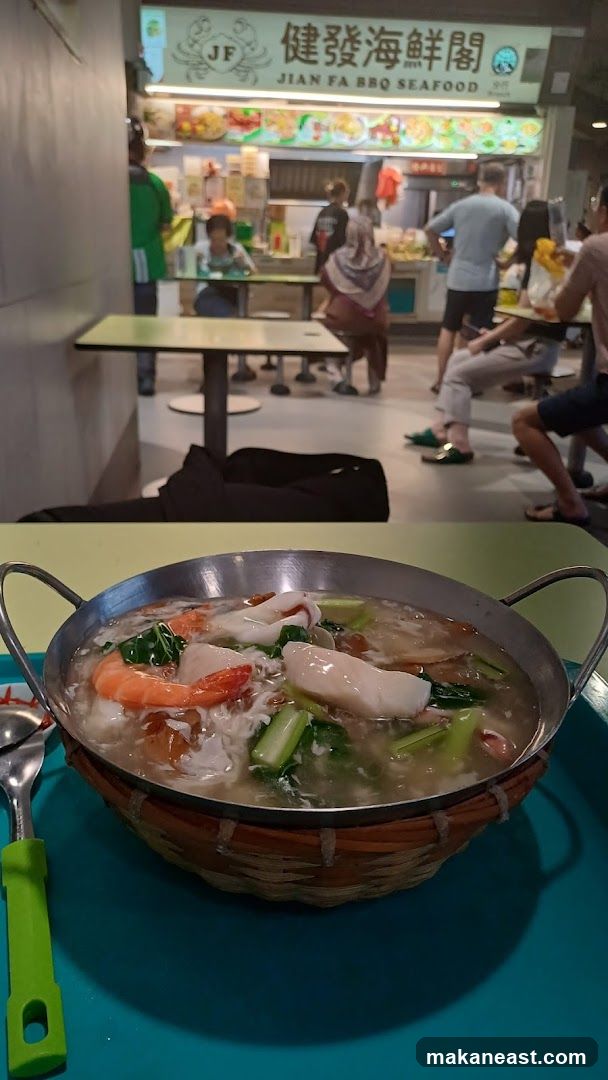 Seafood noodle dish