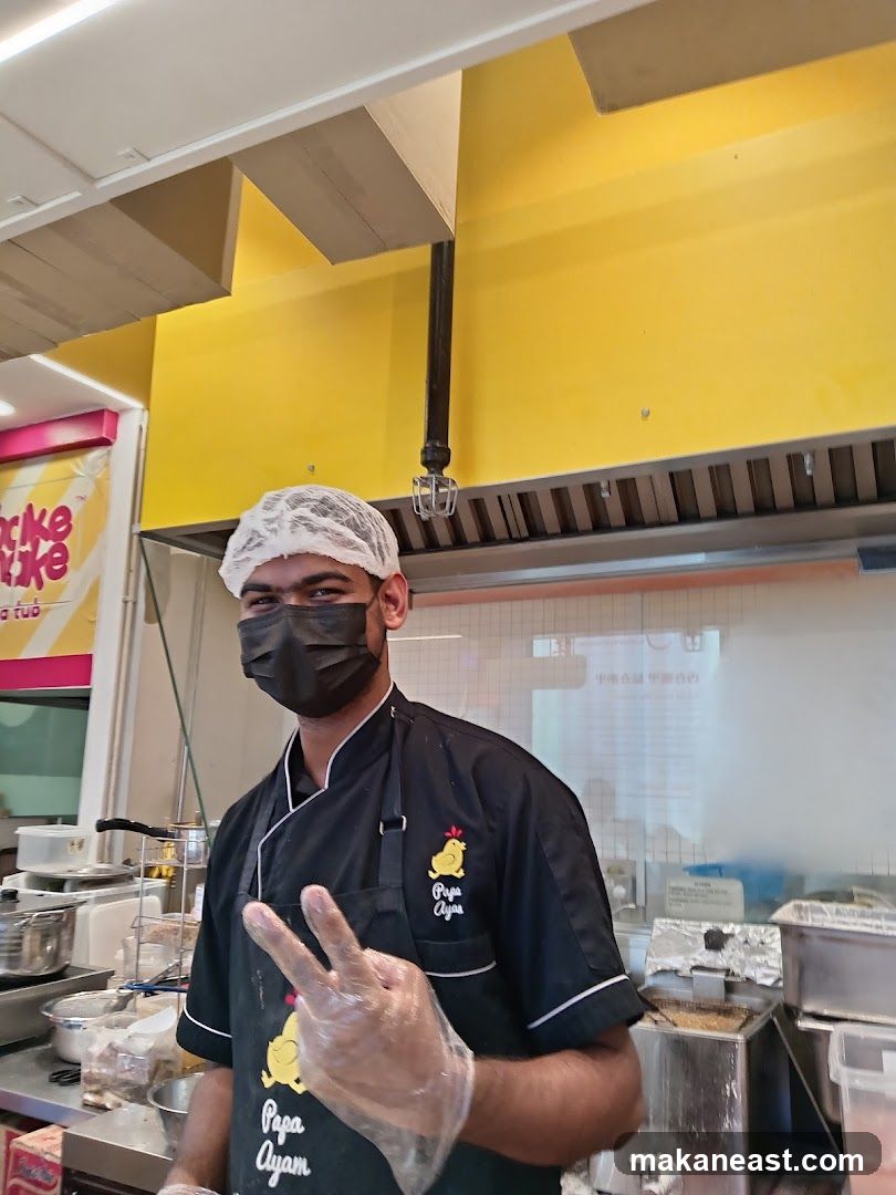 Chef with Papa Ayam Uniform