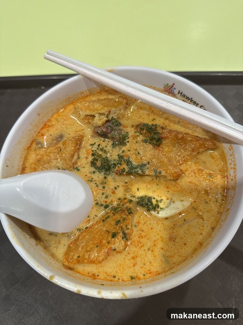 Laksa with Chopsticks and Spoon