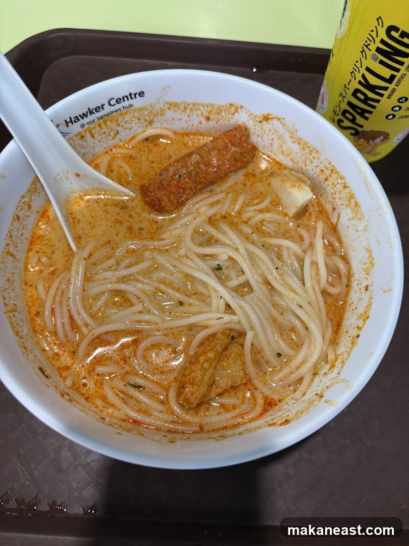 Laksa with Sparkling Drink