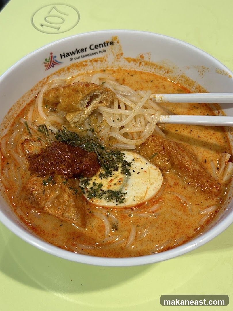 Laksa in a bowl