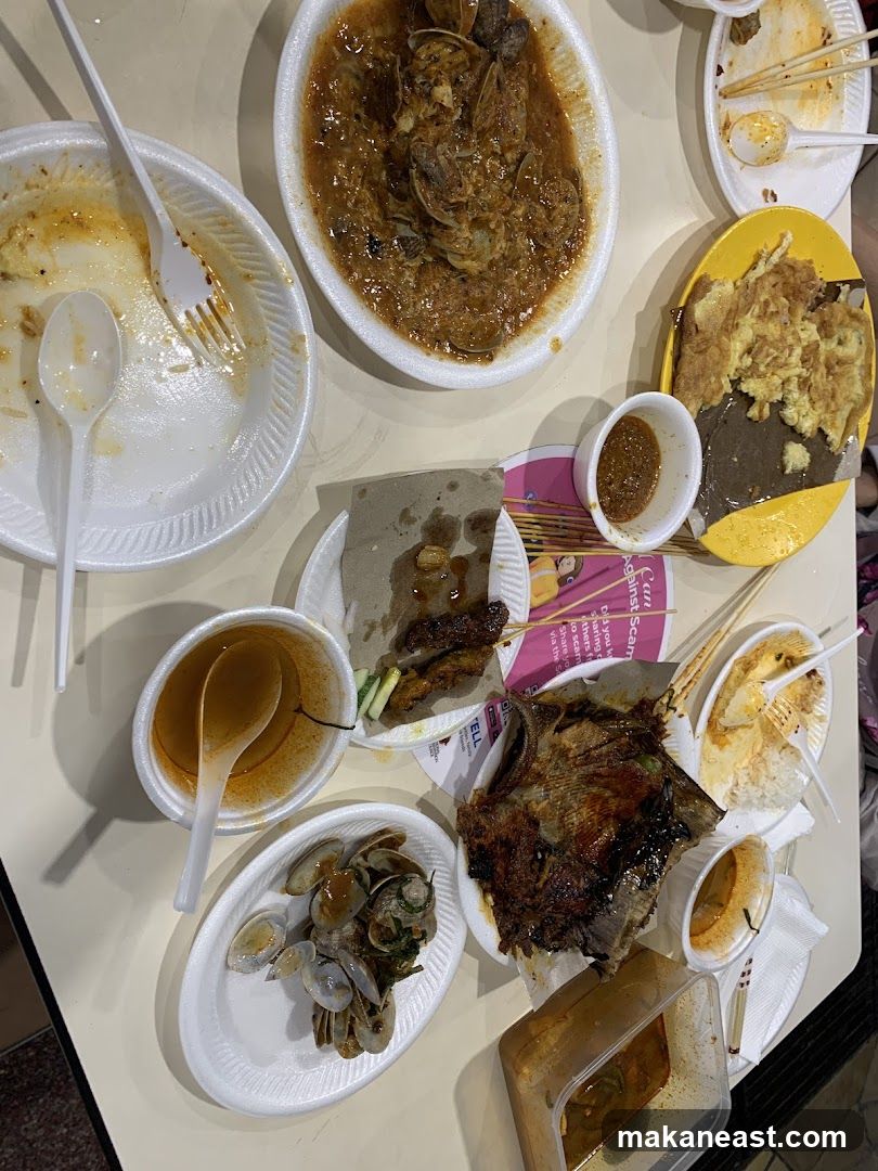 Messy Table with Food Remnants