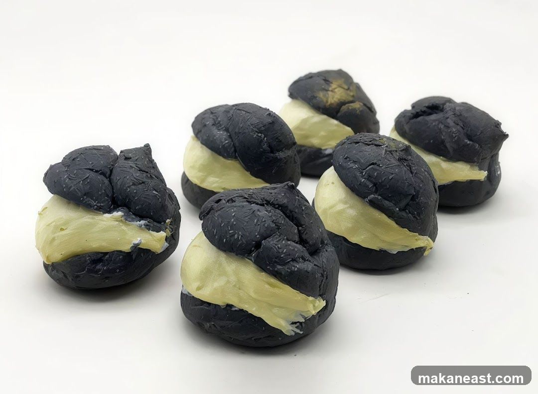 Dark Buns with Cream Filling