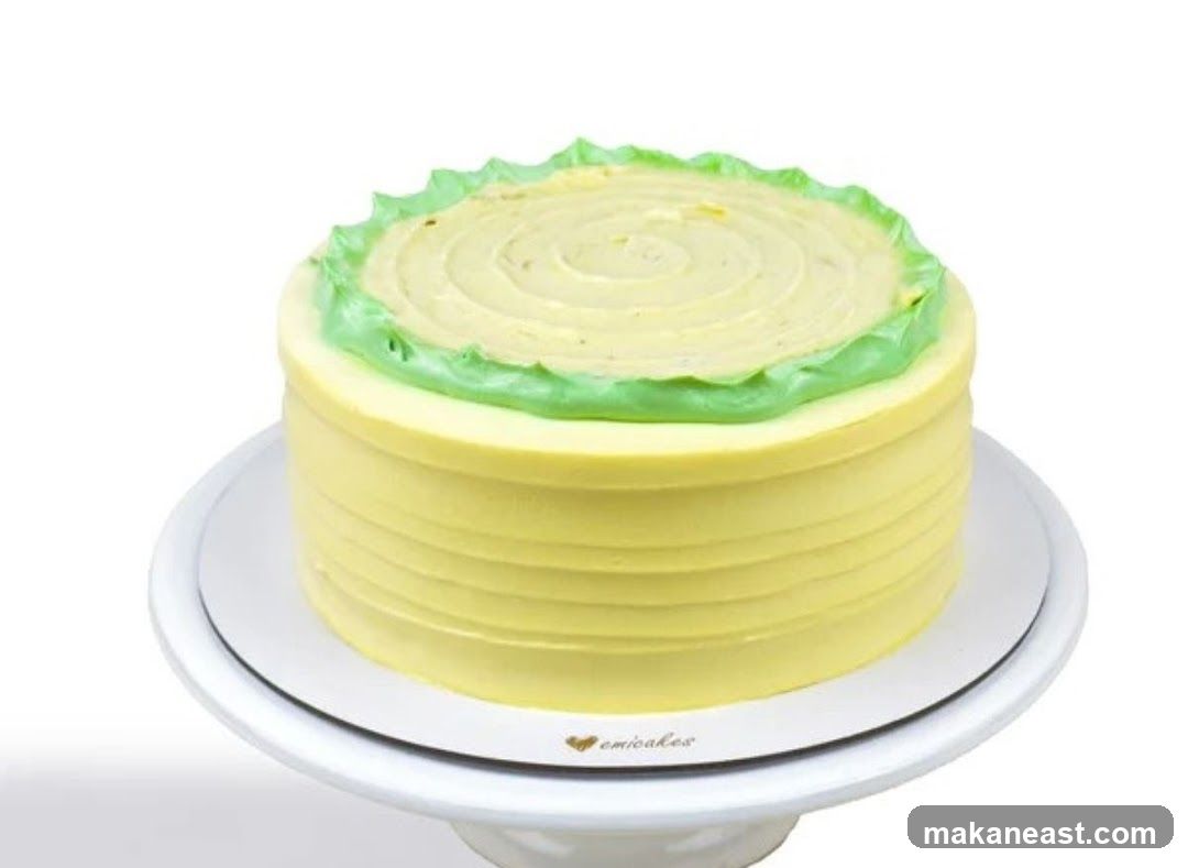 Yellow Cake with Green Frosting