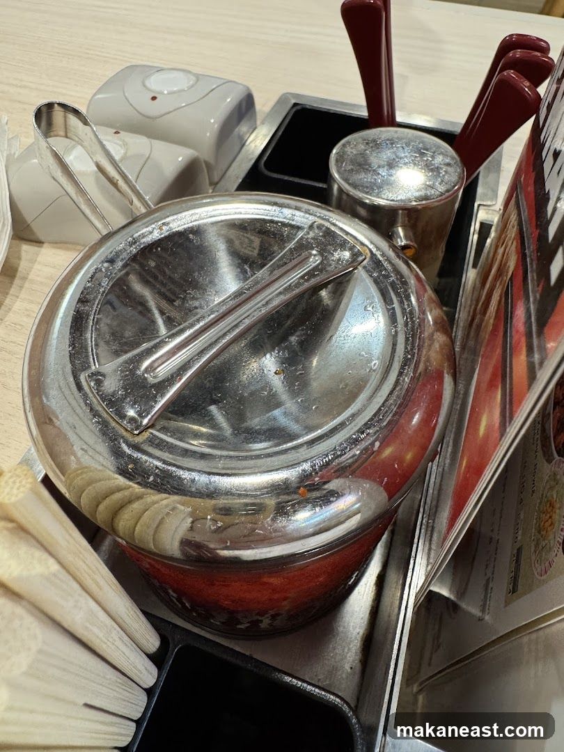 Condiment Caddy with Chopsticks