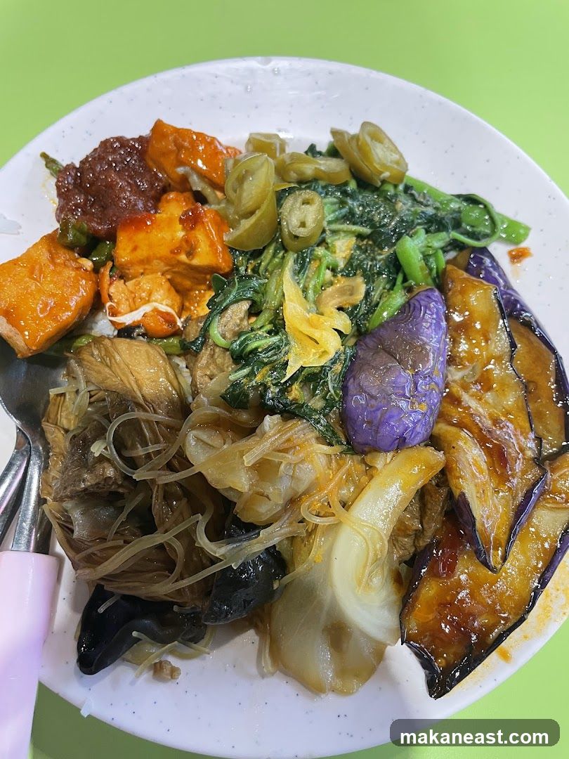 Plate of Mixed Vegetables and Tofu