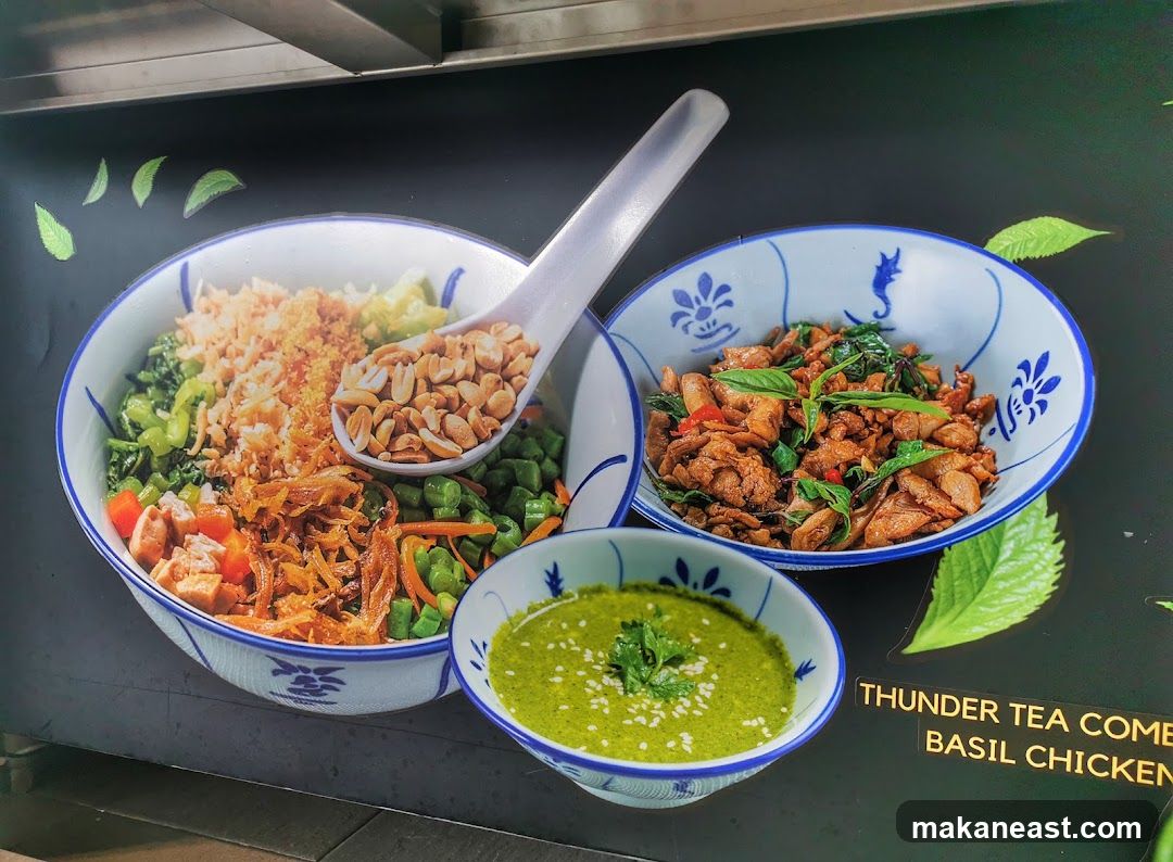 Thunder Tea Combination with Basil Chicken