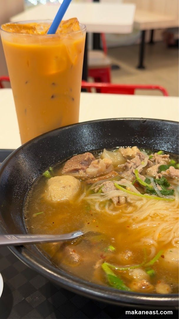 Noodle Soup and Thai Iced Tea