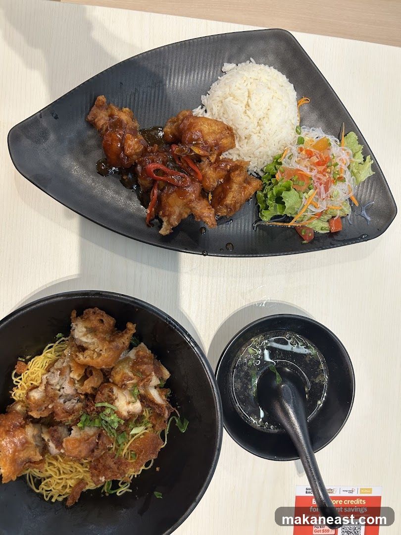 Two dishes of food