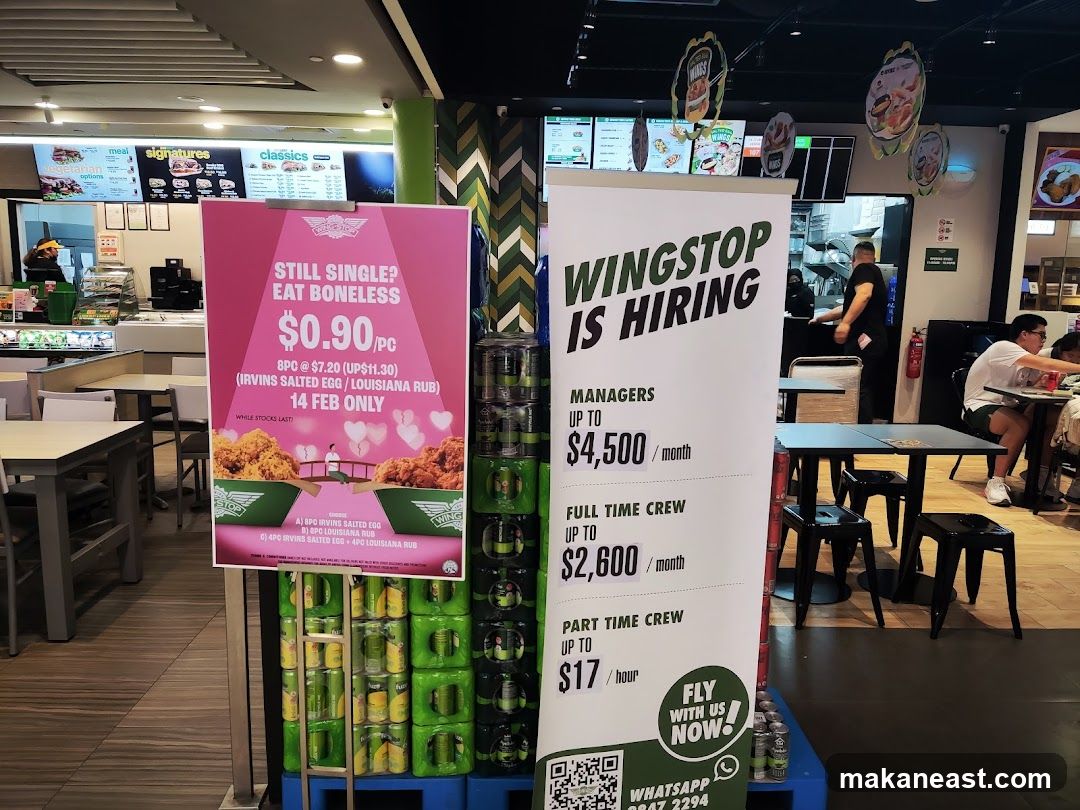 Wingstop promotion and hiring banner