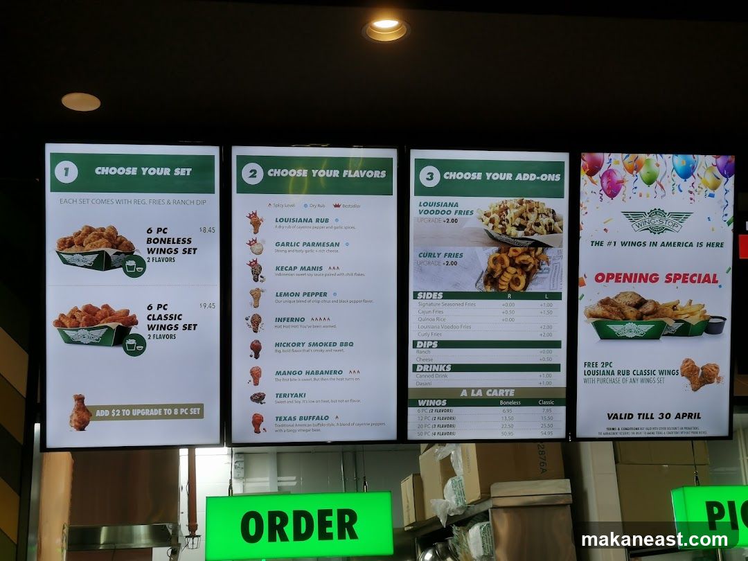 Wingstop Menu