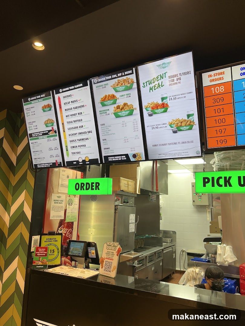 Restaurant Counter with Menu Boards