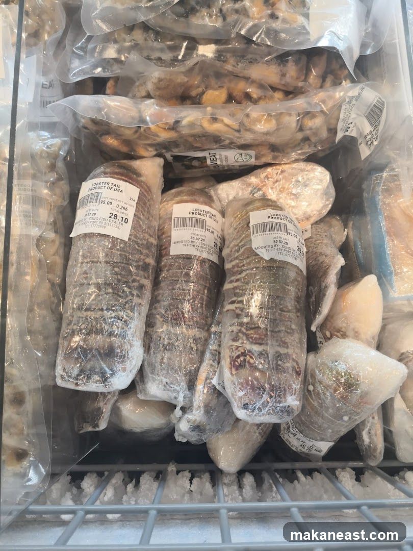 Frozen Seafood Display