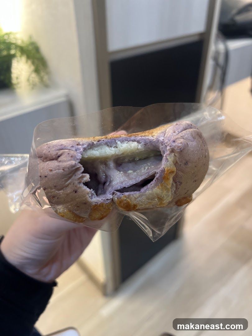 Purple Bread with Cream Filling