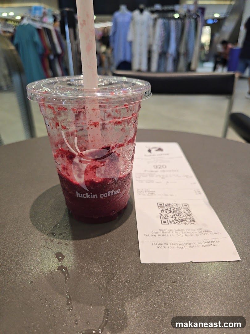 Luckin Coffee Drink and Receipt