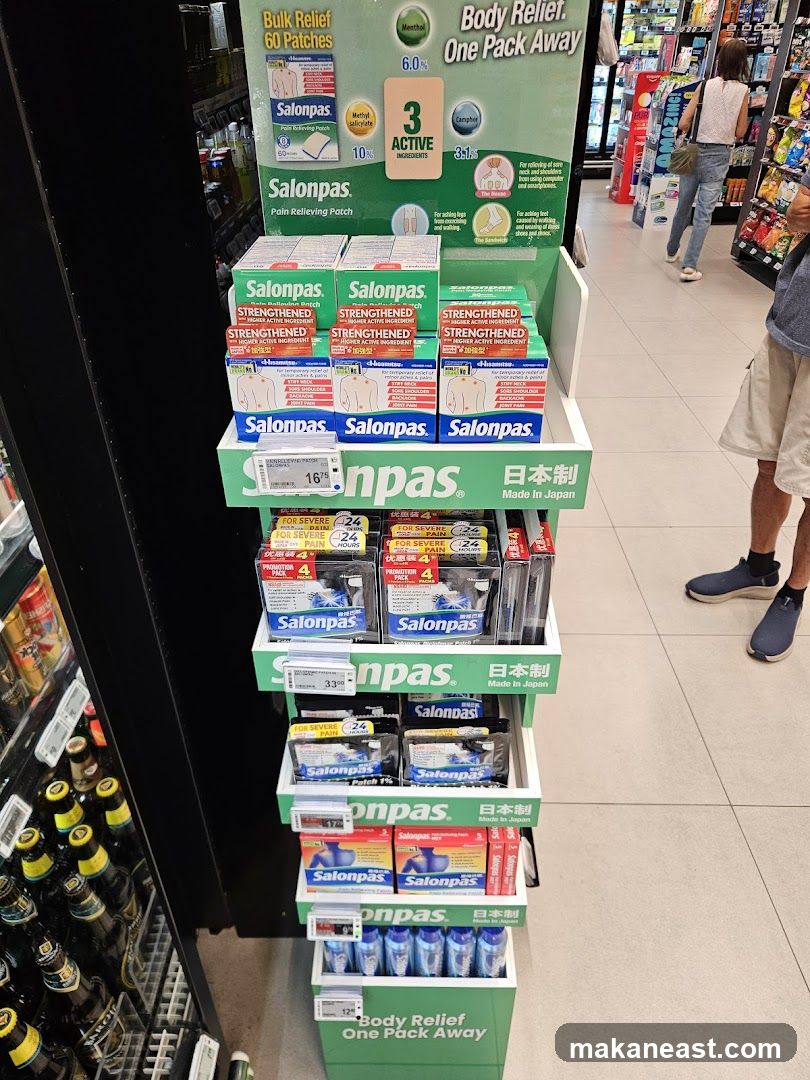 Salonpas Pain Relieving Patches Display