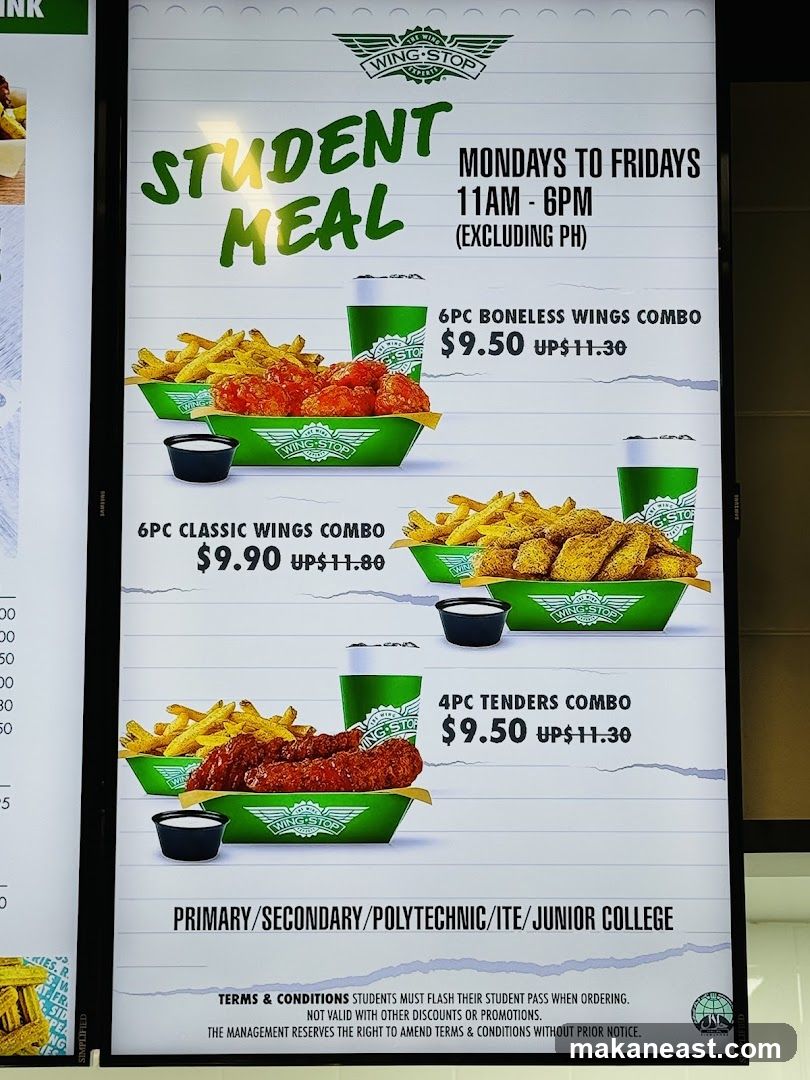 Wing Stop Student Meal