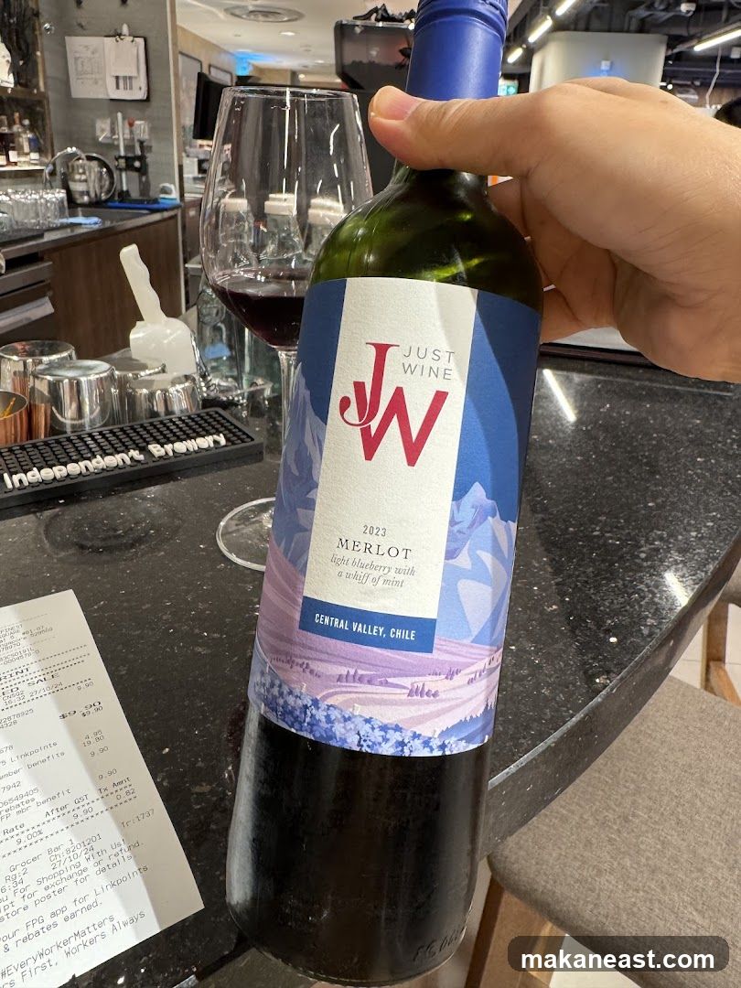 Bottle of Merlot and Receipt