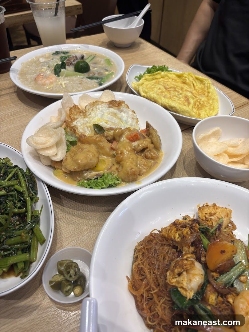 Table with various dishes
