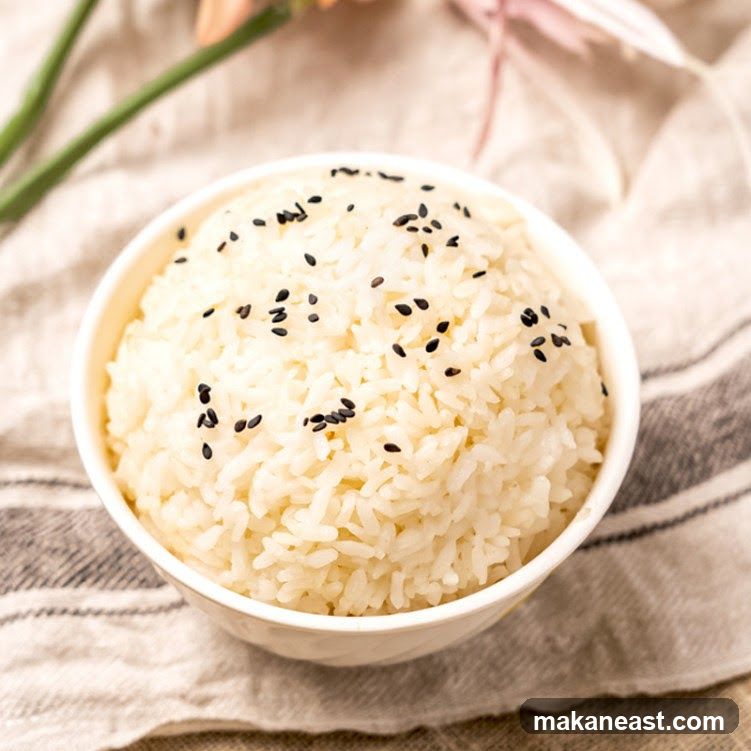 Bowl of Rice with Black Sesame Seeds