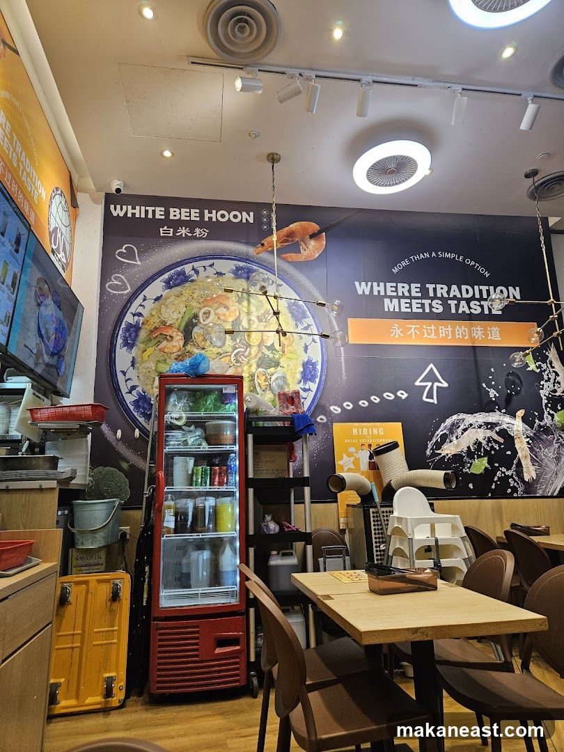 Restaurant Interior with Food Mural