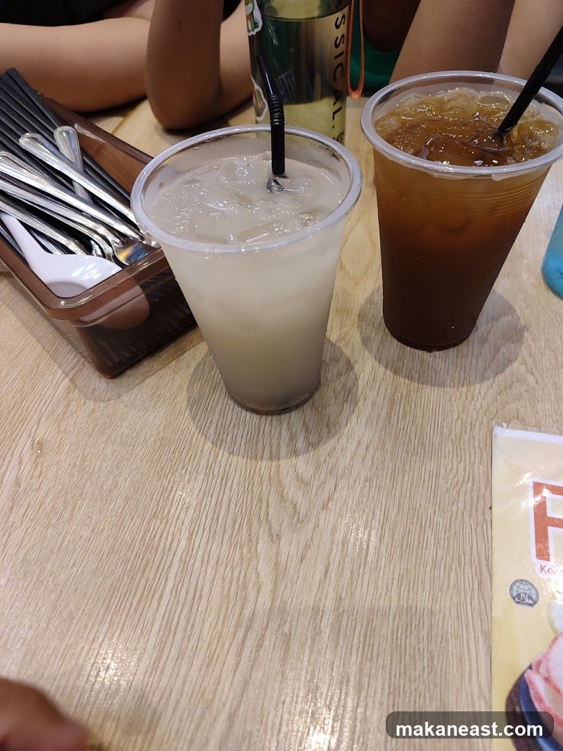 Drinks and Cutlery on Table