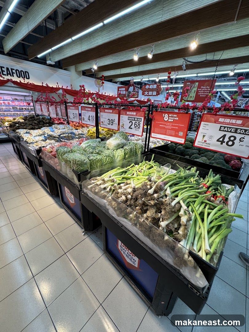 Produce Section in a Supermarket