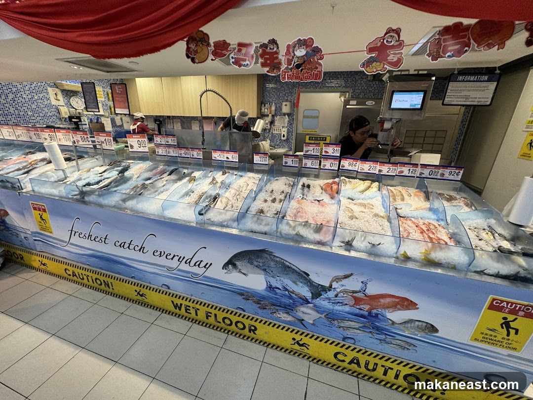 Fish display in a market