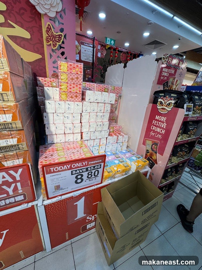 Promotional Display of Facial Tissues and Snacks