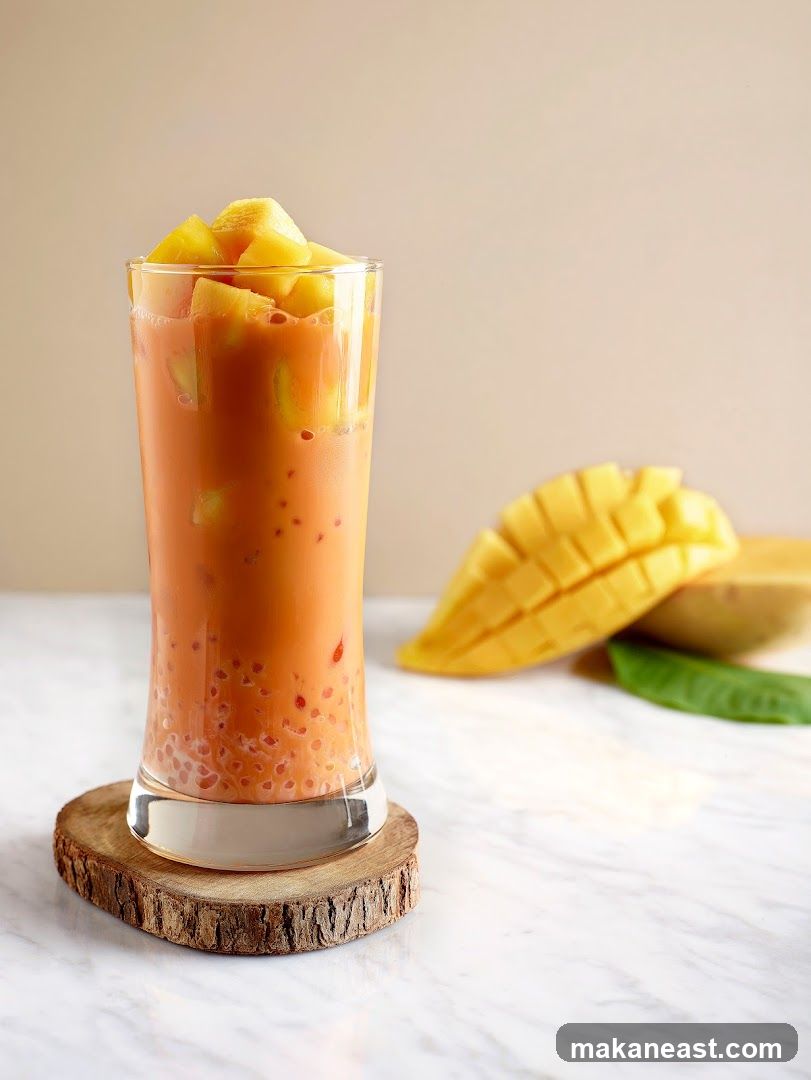 Mango Drink with Tapioca Pearls