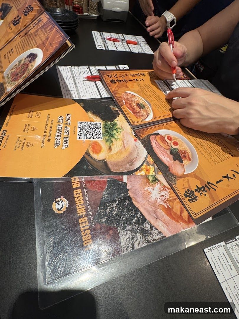 Ramen Menu