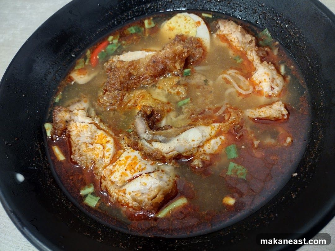 Noodle Soup with Fried Chicken