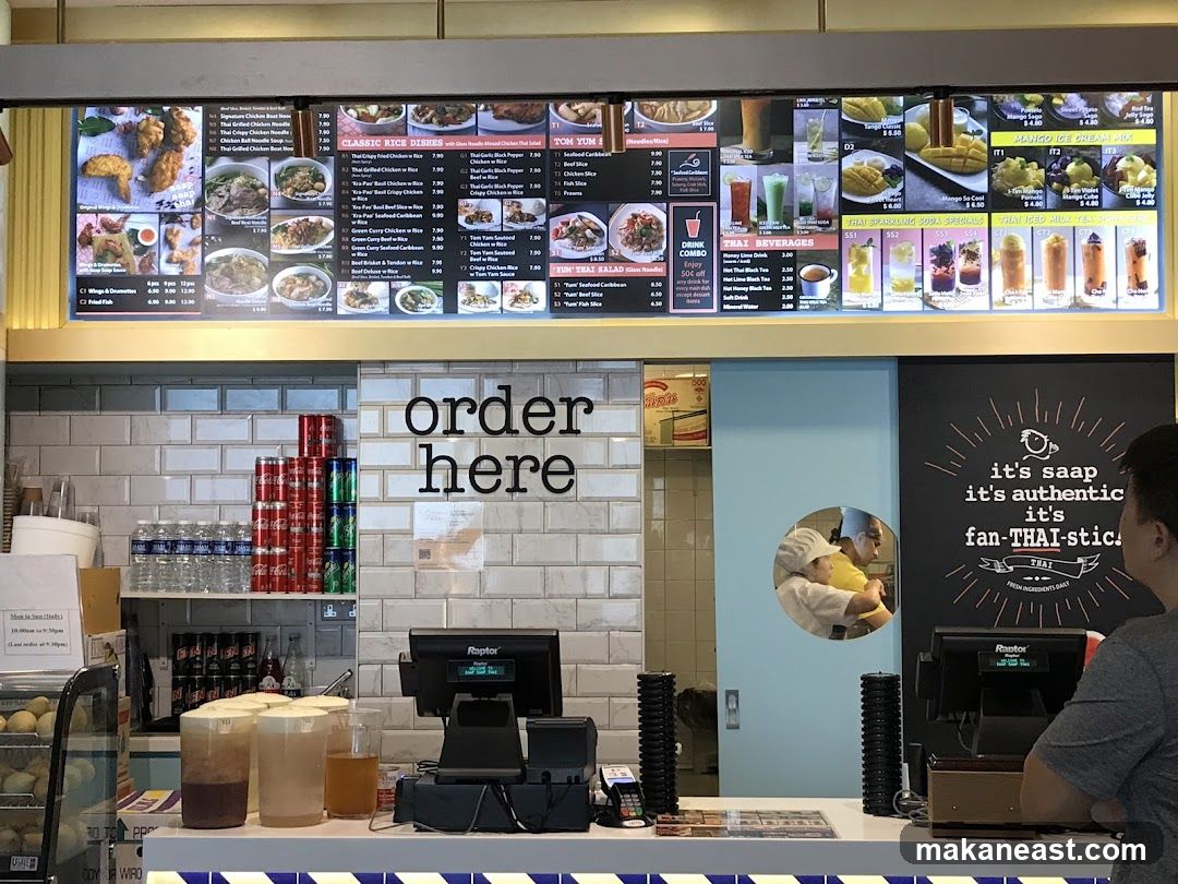 Thai Restaurant Menu and Counter