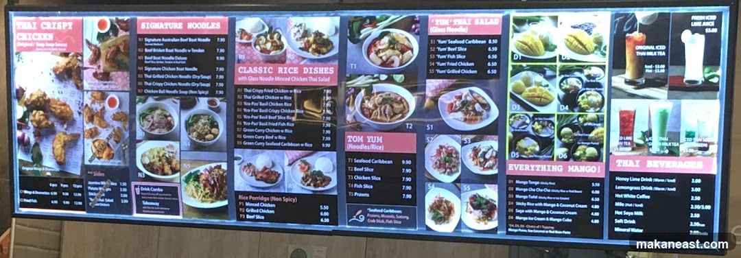 Thai Restaurant Menu