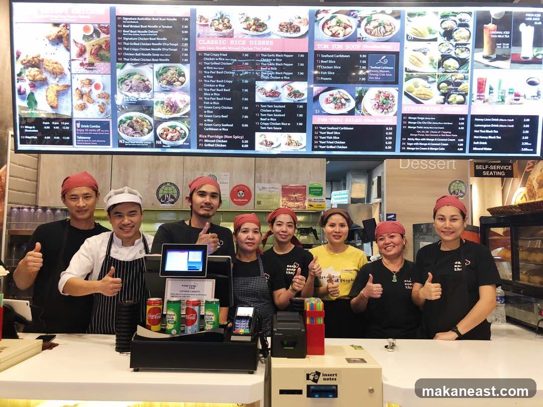 Restaurant Staff and Menu Display