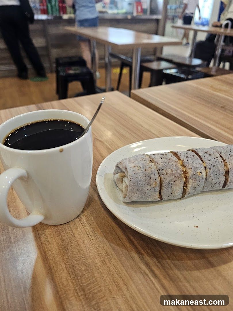 Coffee and Spring Roll