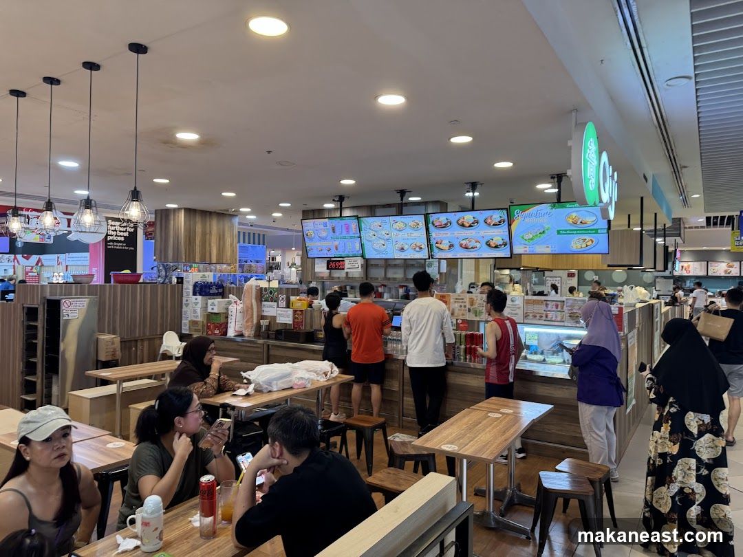 Food court with diners