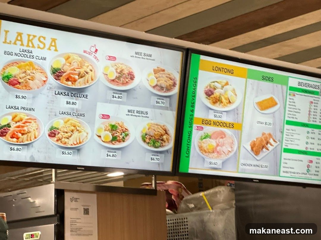 Laksa, Lontong, Sides & Beverages Menu
