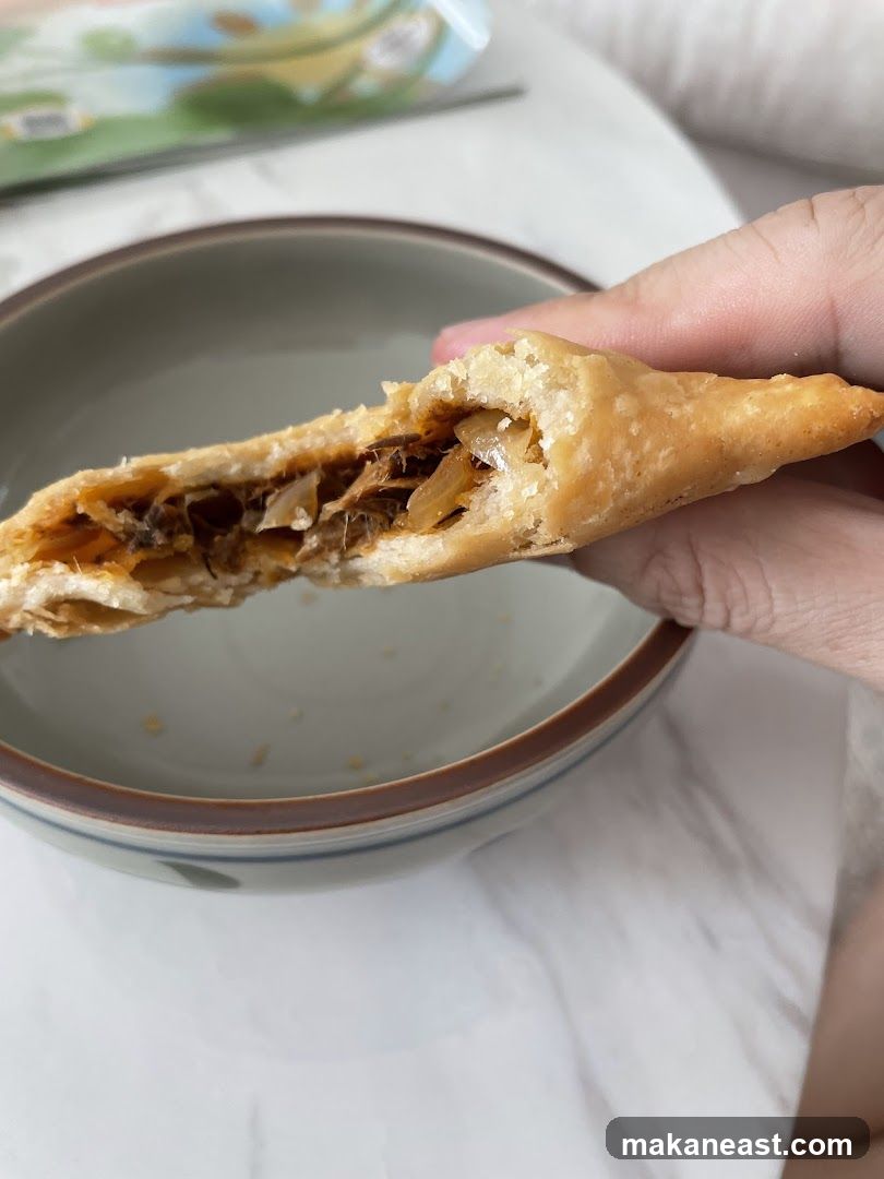 Close-up of a Samosa Filling