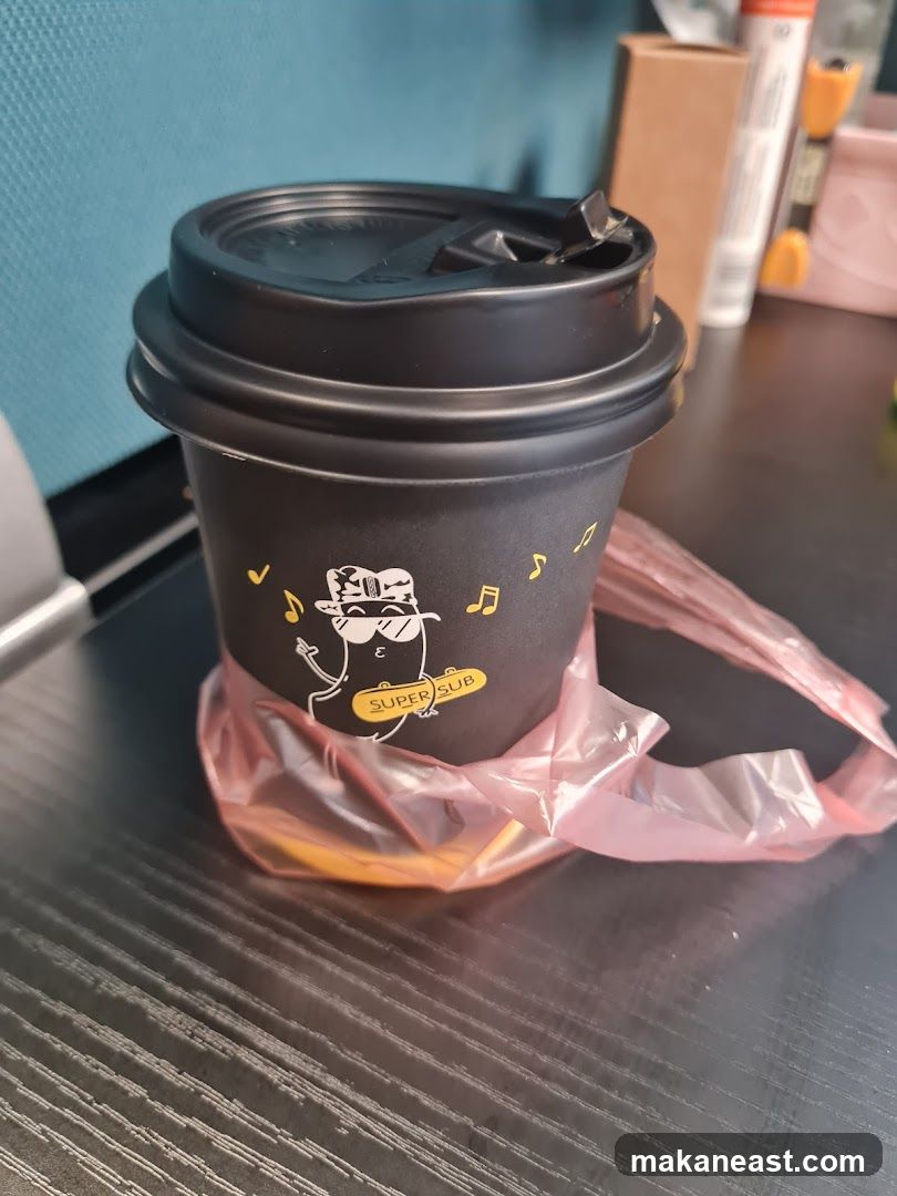 Coffee cup with cartoon character