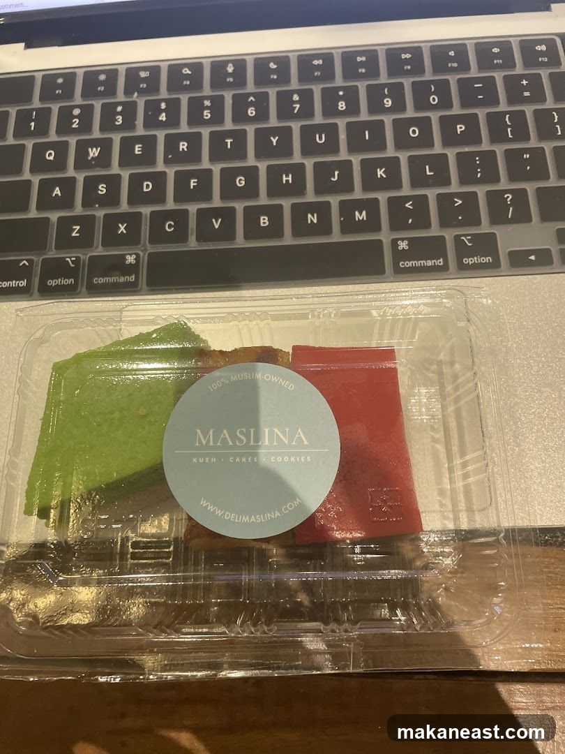 Dessert in a container with a label