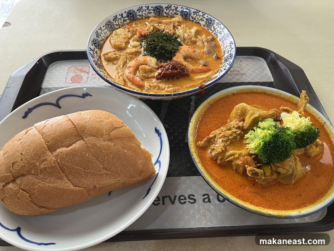 Curry and Laksa with Bread