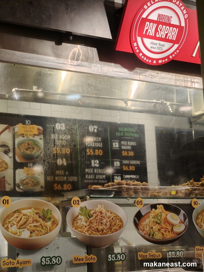 Warong Pak Sapari Menu