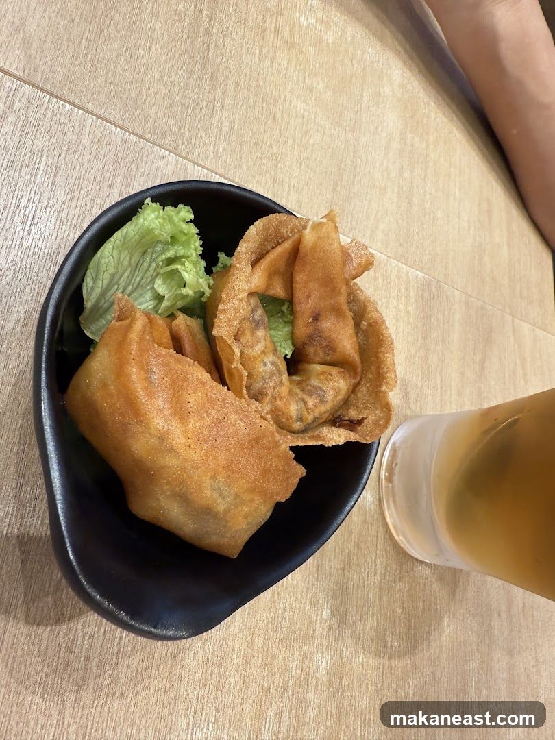 Spring Rolls and Drink