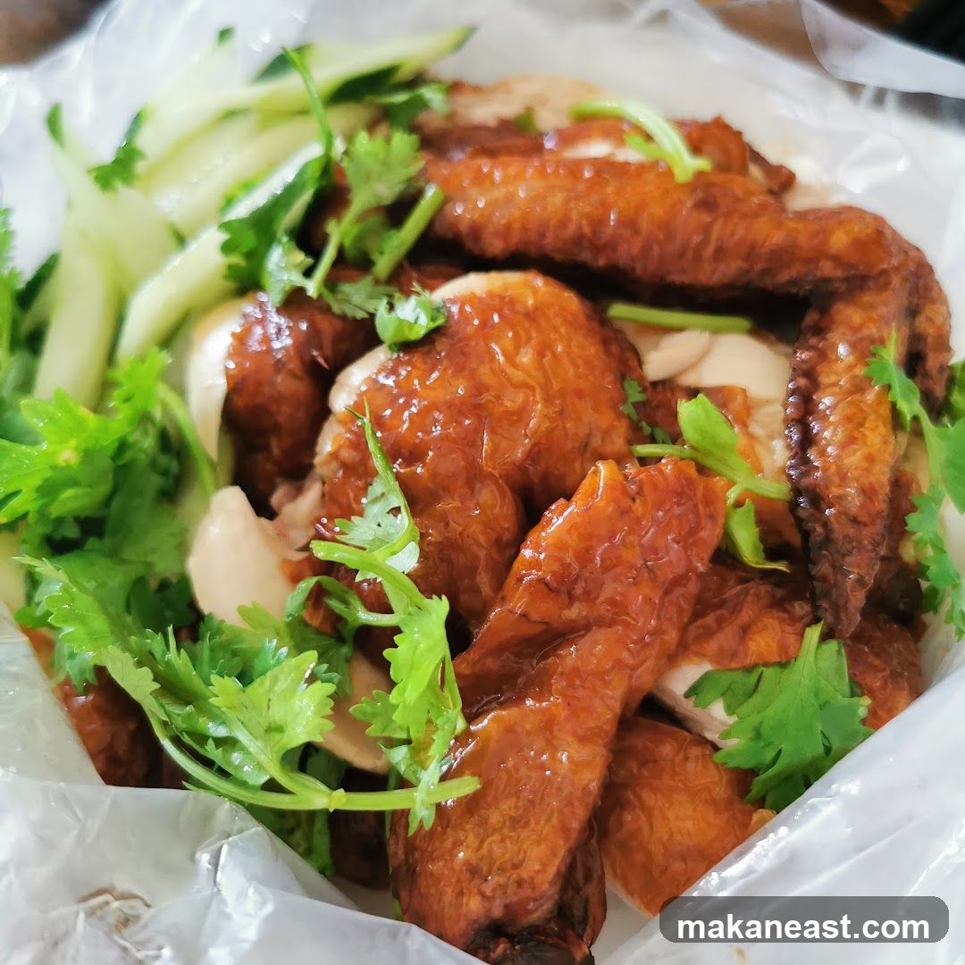 Roasted Chicken with Cucumber and Cilantro